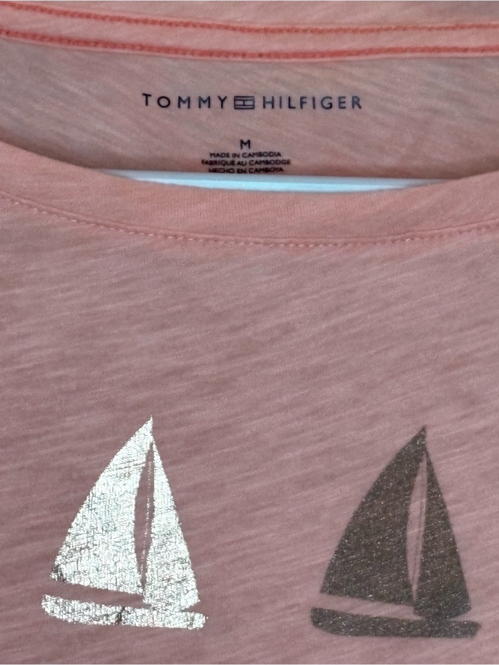 Tommy Hilfiger Coral Sailboat Graphic Tee - Picture 3 of 6